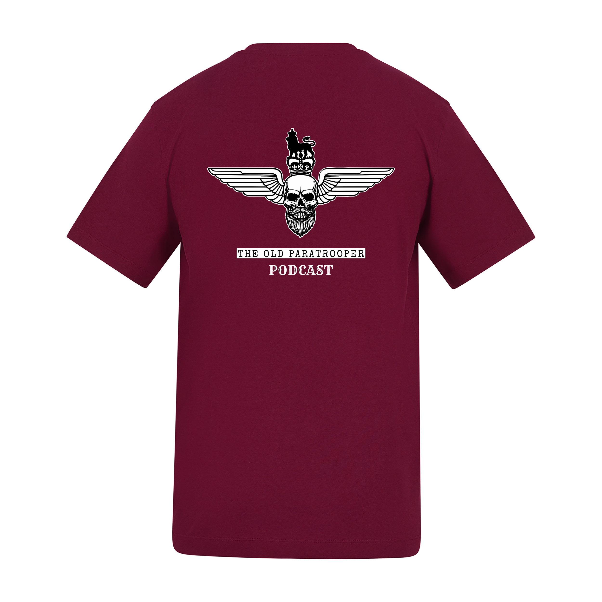 Maroon ‘The Old Paratrooper Podcast’ T-shirt
