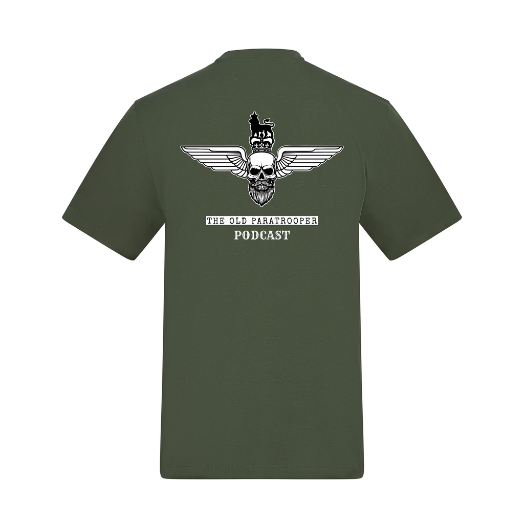 Green ‘The Old Paratrooper Podcast’ T-shirt