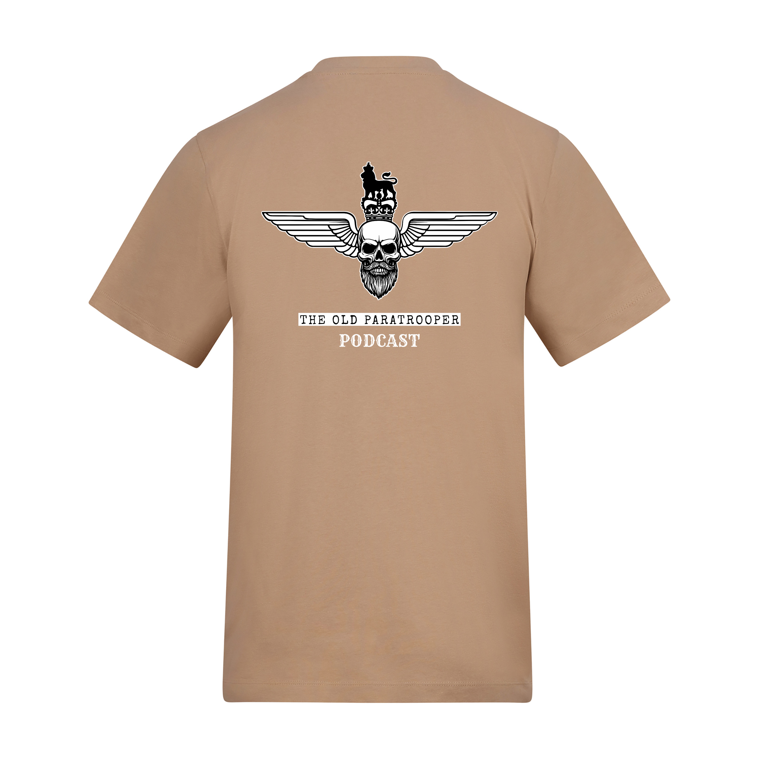 Beige ‘The Old Paratrooper Podcast’ T-shirt
