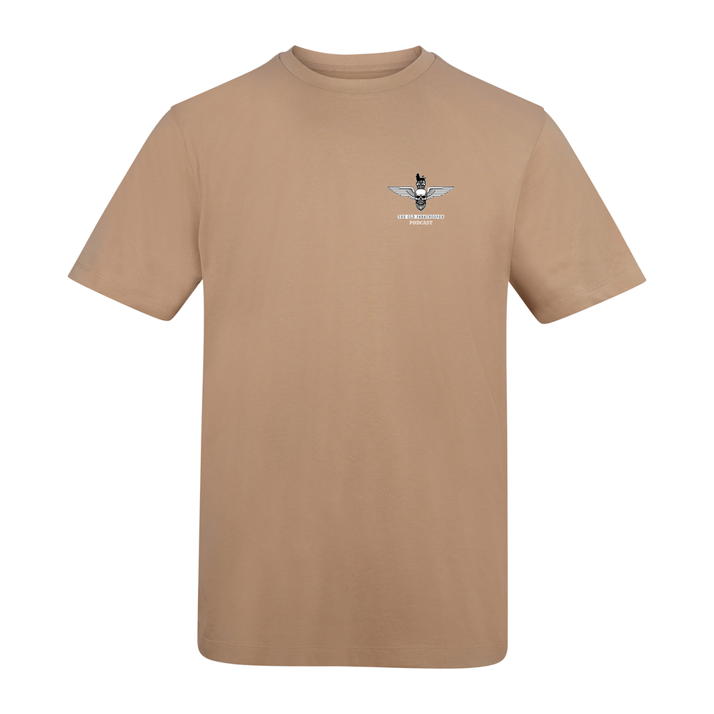 Beige ‘The Old Paratrooper Podcast’ T-shirt
